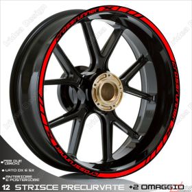 SET OF RIM WHEEL STICKERS DECALS SPORT LINE HONDA VFR 800 X CROSSRUNNER RED