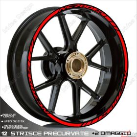 SET OF RIM WHEEL STICKERS DECALS SPORT LINE HONDA NC700X RED