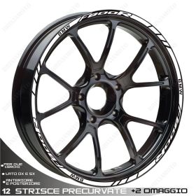SET OF RIM WHEEL STICKERS DECALS SPORT LINE BMW F800R F800 R WHITE