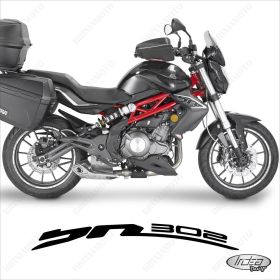 PROFILI ADESIVI SPORT CERCHIO RUOTA STICKERS BENELLI BN302 BIANCO