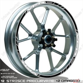 IRIDEA DESIGN 1717WHBK00048 MOTORCYCLE RIM STICKERS
