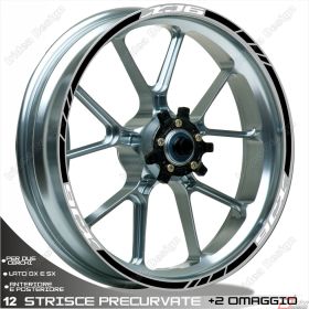 IRIDEA DESIGN 1717WHBK00049 MOTORCYCLE RIM STICKERS