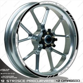 IRIDEA DESIGN 1717WHBK00160 MOTORCYCLE RIM STICKERS