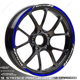 SET OF RIM WHEEL STICKERS DECALS SPORT LINE BMW F800R F800 R WHITE BLUE