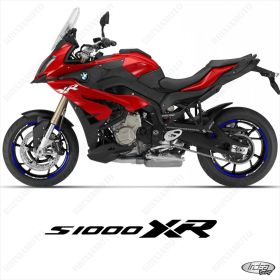 SET OF RIM WHEEL STICKERS DECALS SPORT LINE BMW S1000 XR WHITE BLUE
