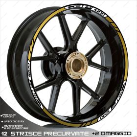 ADESIVI CERCHIO BIANCO ORO COMPATIBILE