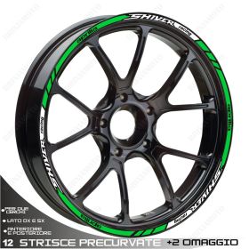 ENSEMBLE AUTOCOLLANTS ADHESIFS LIGNE SPORT APRILIA SHIVER 750 BLANC VERT