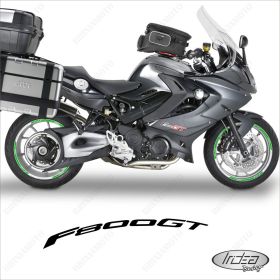 ENSEMBLE AUTOCOLLANTS ADHESIFS LIGNE SPORT BMW F800 GT BLANC VERT
