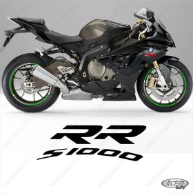 ENSEMBLE AUTOCOLLANTS ADHESIFS LIGNE SPORT BMW S 1000 RR BLANC VERT