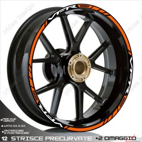 ADESIVI CERCHIO SPORT BIANCO ARANCIO