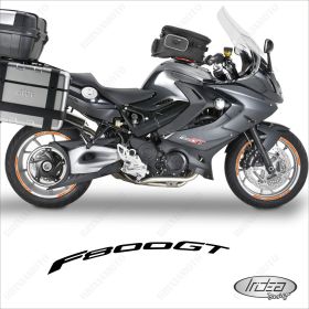 SET OF RIM WHEEL STICKERS DECALS SPORT LINE BMW F800 GT WHITE ORANGE