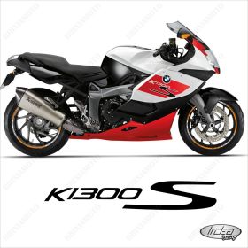 PROFILI ADESIVI SPORT CERCHIO RUOTA STICKERS BMW K1300S BIANCO ARANCIO