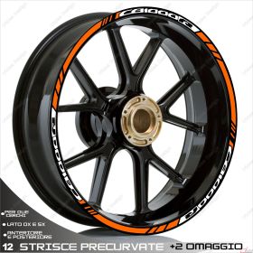 ADESIVI CERCHIO BIANCO ARANCIO COMPATIBILE
