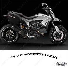 PROFILI ADESIVI SPORT CERCHIO RUOTA STICKERS DUCATI HYPERSTRADA BIANCO ARGENTO