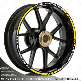 ADESIVI CERCHIO BIANCO GIALLO COMPATIBILE