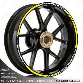 IRIDEA DESIGN 1717WHYE00160 MOTORCYCLE RIM STICKERS