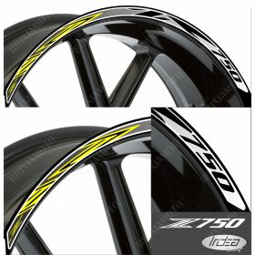 KLEBER PROFILE FUR FELGEN RADER 00182 KOMPATIBEL KAWASAKI Z750 WEISS GELB