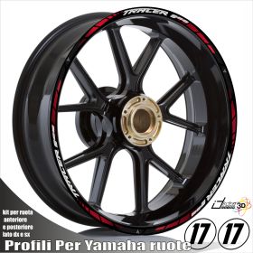 IRIDEA DESIGN 1717YAMRE00885 MOTORCYCLE RIM STICKERS
