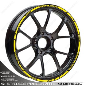 PROFILI ADESIVI SPORT CERCHIO RUOTA STICKERS BENELLI BN302 GIALLO