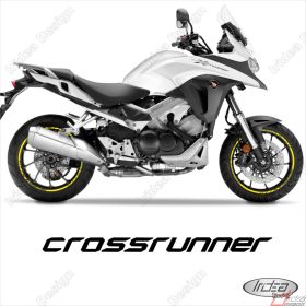 ENSEMBLE AUTOCOLLANTS ADHESIFS LIGNE SPORT HONDA VFR 800 X CROSSRUNNER JAUNE