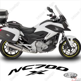 SET OF RIM WHEEL STICKERS DECALS SPORT LINE HONDA NC700X YELLOW