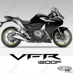 PROFILI ADESIVI SPORT CERCHIO RUOTA GRAFICA STICKERS HONDA VFR 1200 F GIALLO