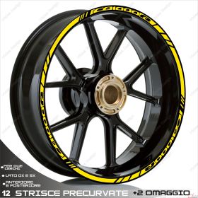 ADESIVI CERCHIO GIALLO RUOTA COMPATIBILE