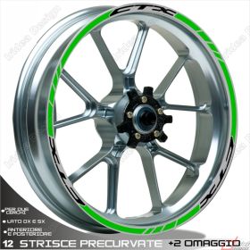 SET OF RIM WHEEL STICKERS DECALS SPORT LINE HONDA CTX 1300 BLACK GREEN