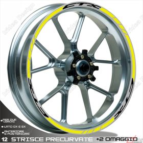 PROFILI ADESIVI SPORT CERCHIO RUOTA GRAFICA STICKERS HONDA CTX 1300 NERO GIALLO