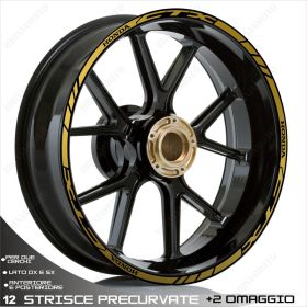 PROFILI ADESIVI SPORT CERCHIO RUOTA GRAFICA STICKERS HONDA CTX 1300 ORO