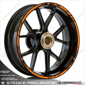 PROFILI ADESIVI SPORT CERCHIO RUOTA GRAFICA STICKERS HONDA CTX 1300 ARANCIO