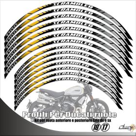 AUTOCOLLANTS DE JANTE DE MOTO IRIDEA DESIGN 1817SCRPRO00889