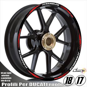 AUTOCOLLANTS DE JANTE DE MOTO IRIDEA DESIGN 1817SCRRE00889