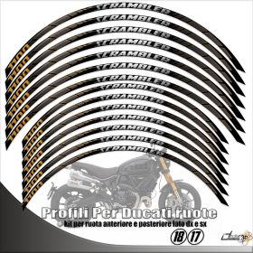IRIDEA DESIGN 1817SCRSPOR00889 MOTORCYCLE RIM STICKERS