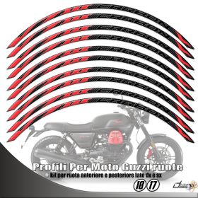 AUTOCOLLANTS DE JANTE DE MOTO IRIDEA DESIGN 1817V7BKCAR00892