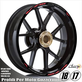 PROFILI ADESIVI CERCHI ROSSO NERO FOR