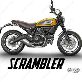 SET OF RIM WHEEL STICKERS DECALS SPORT LINE DUCATI SCRAMBLER 800 18-17 WHITE