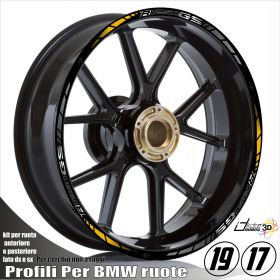 TRIMS STICKERS WHEELS YELLOW FOR BMW 1250 R GS 2019-2020