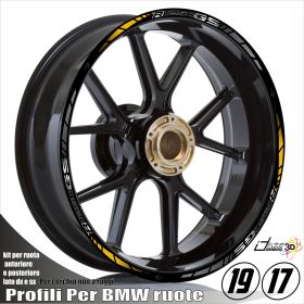 TRIMS STICKERS WHEELS YELLOW FOR BMW 1250 R GS 2019-2020