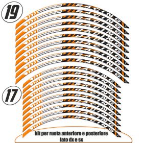 PROFILI ADESIVI CERCHI ARANCIO FOR
