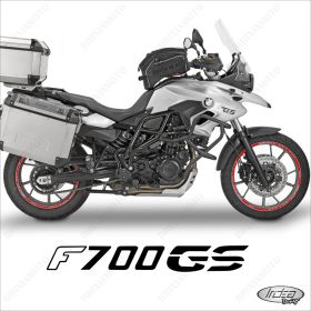 SET OF RIM WHEEL STICKERS DECALS SPORT LINE BMW F700 GS RED