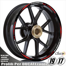 PROFILI ADESIVI CERCHI ROSSO FOR