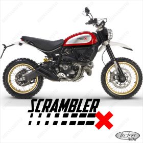 SET OF RIM WHEEL STICKERS SPORT LINE DUCATI SCRAMBLER DESERT SLED 19-17 WHITE