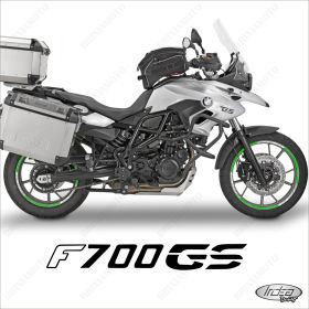 PROFILI ADESIVI SPORT CERCHIO RUOTA STICKERS BMW F700 GS BIANCO VERDE