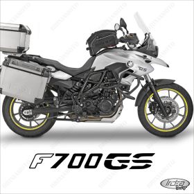 SET OF RIM WHEEL STICKERS DECALS SPORT LINE BMW F700 GS YELLOW