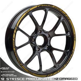 SET OF RIM WHEEL STICKERS DECALS SPORT LINE BMW F800 GS GOLD