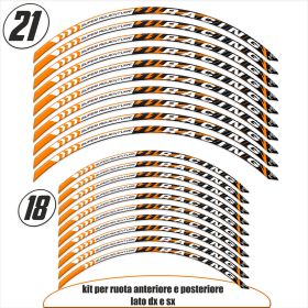 IRIDEA DESIGN 2118KTMSAD00883 MOTORCYCLE RIM STICKERS