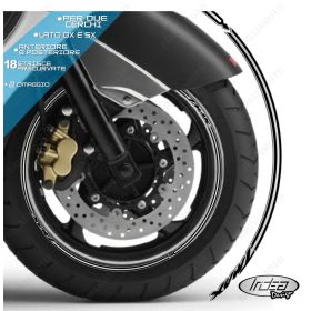 AUTOCOLLANTS DE JANTE DE MOTO IRIDEA DESIGN 1514SILVBK00032