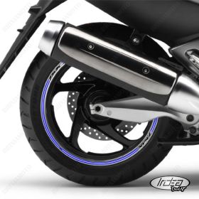 IRIDEA DESIGN 1514SILVBKBL00032 MOTORCYCLE RIM STICKERS
