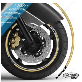AUTOCOLLANTS DE JANTE DE MOTO IRIDEA DESIGN 1514SILVBKGO00032